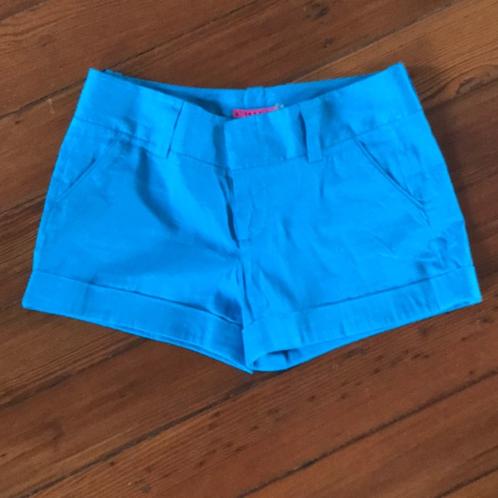 Alice and Olivia Cady Cuff ZIP Slant Pockets Short